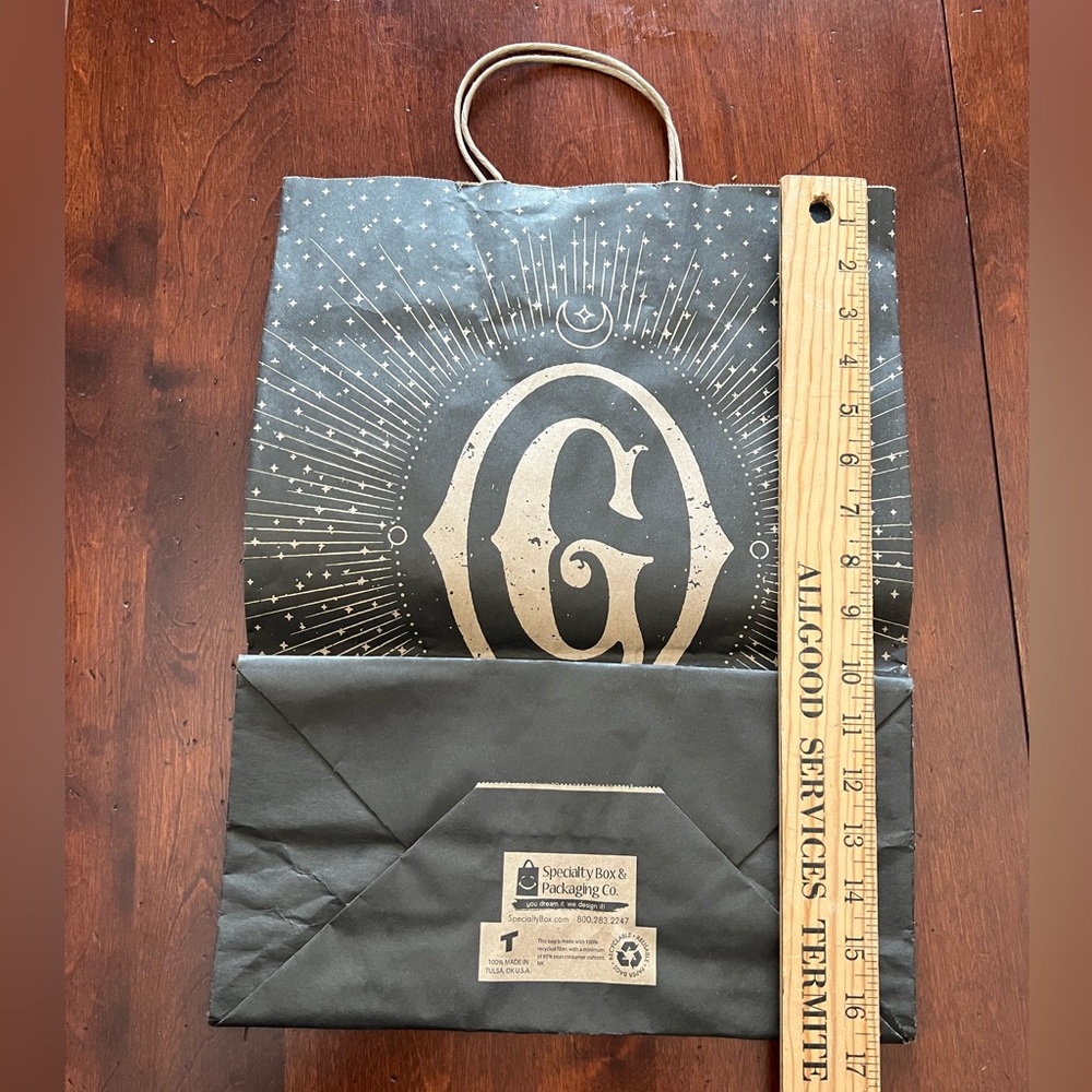 Gideon Bakehouse medium authentic paper retail bag, pre-owned